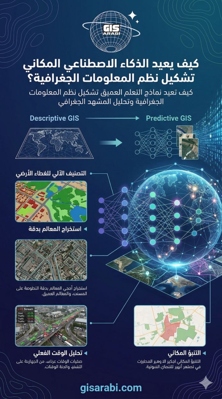 الذكاء الاصطناعي المكاني: كيف تعيد نماذج التعلم العميق تشكيل نظم المعلومات الجغرافية وتحليل المشهد الجغرافي