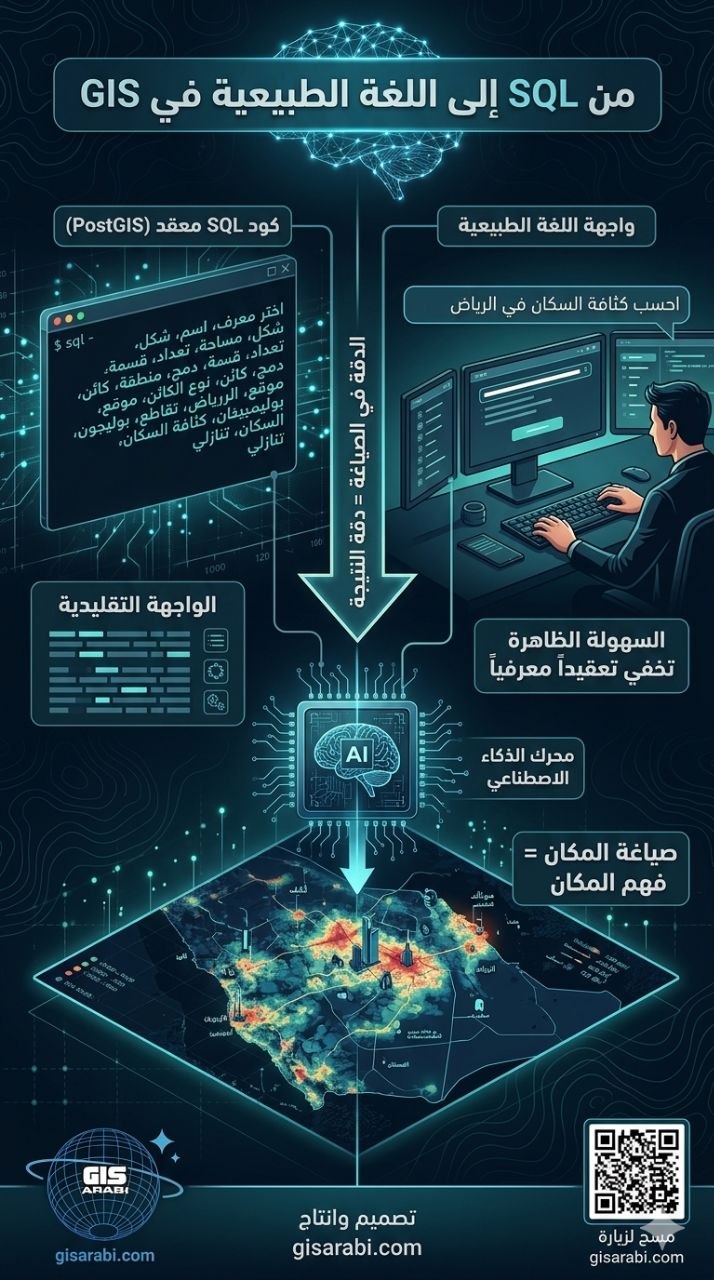كتابة الأمر الاحترافي في نظم المعلومات الجغرافية: من الاستعلام اللغوي إلى الإنتاج الخرائطي الذكي