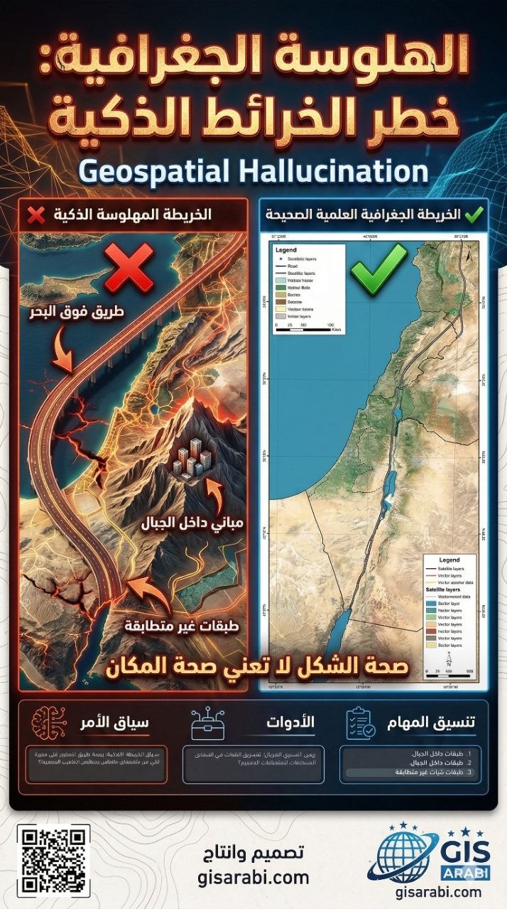 كتابة الأمر الاحترافي في نظم المعلومات الجغرافية: من الاستعلام اللغوي إلى الإنتاج الخرائطي الذكي