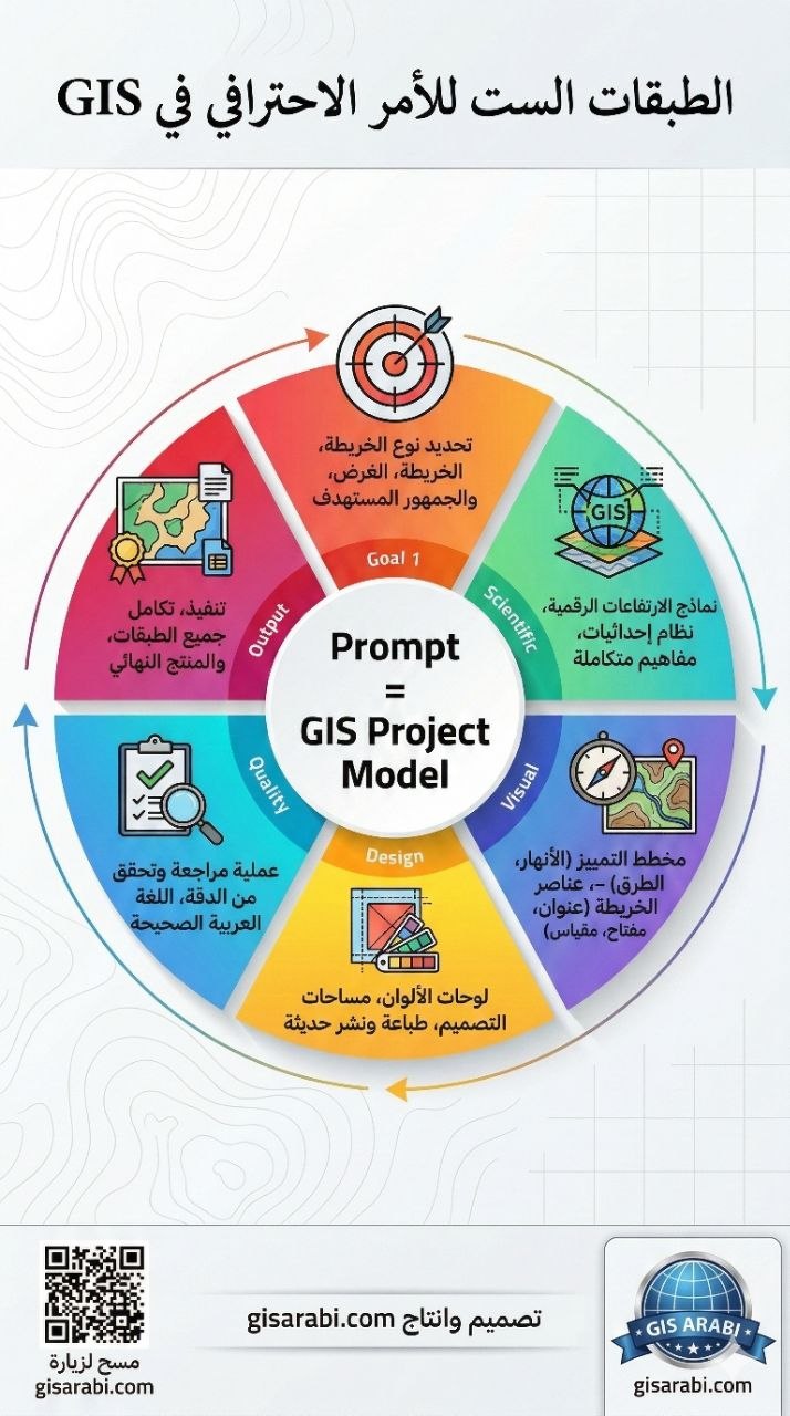 كتابة الأمر الاحترافي في نظم المعلومات الجغرافية: من الاستعلام اللغوي إلى الإنتاج الخرائطي الذكي