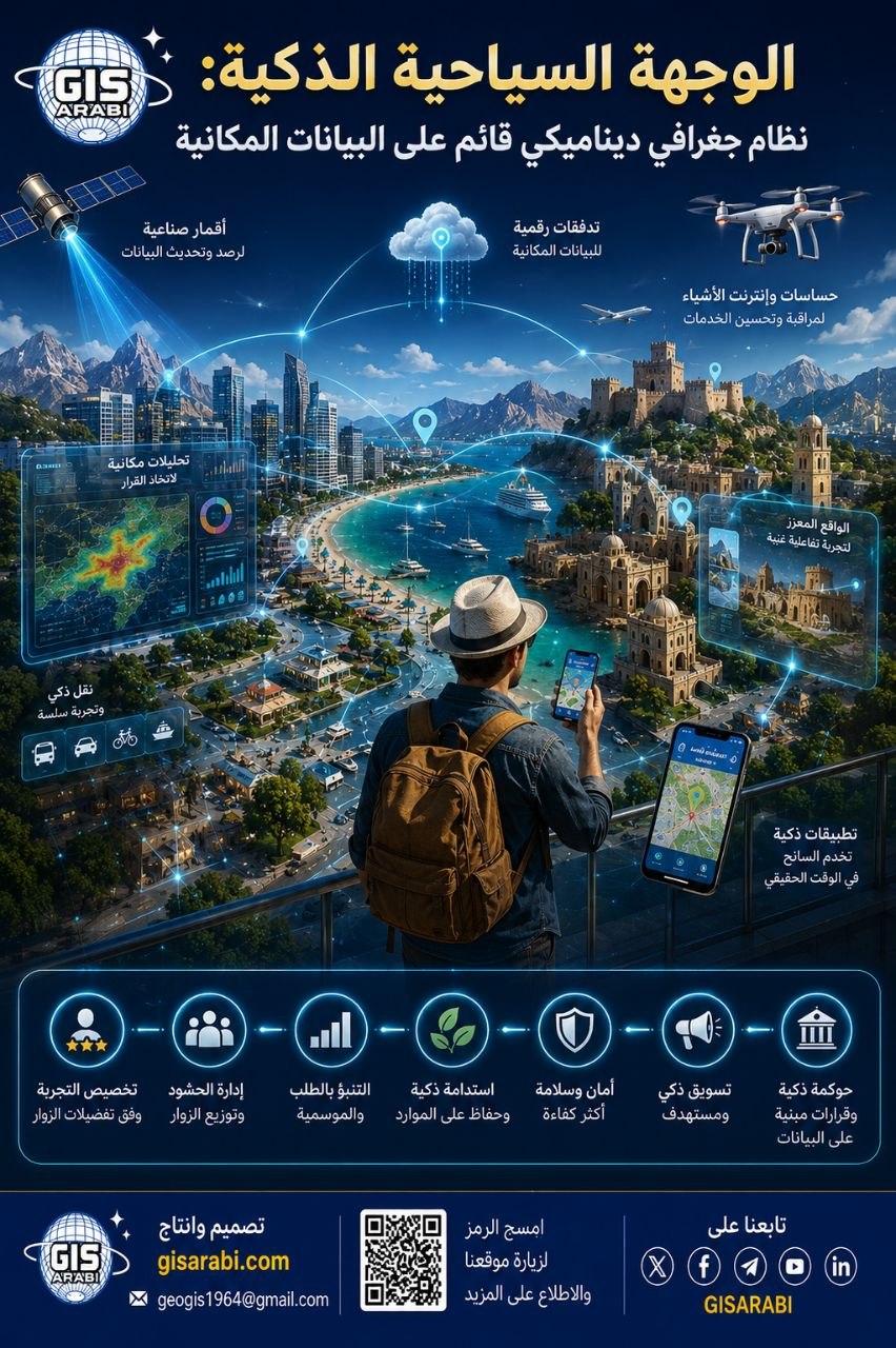 جغرافية السياحة الذكية: دور البيانات المكانية في تطوير الوجهات السياحية