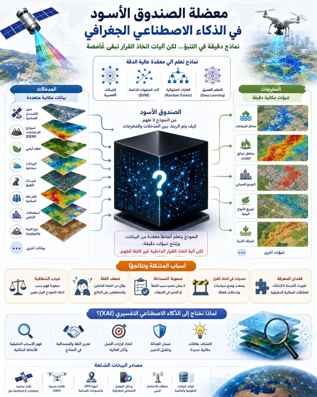 الذكاء الاصطناعي التفسيري في الجغرافيا: من الصندوق الأسود إلى القرار المكاني المفهوم 4 الذكاء الاصطناعي التفسيري في الجغرافيا: من الصندوق الأسود إلى القرار المكاني المفهوم